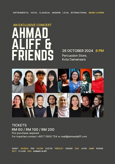 Ahmad Aliff & Friends, Oct 2024 Ahmad Aliff & Friends poster